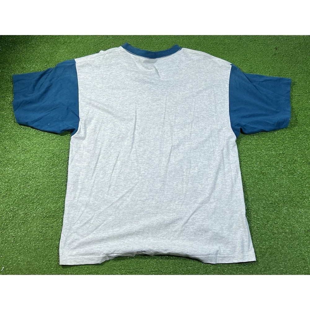 Vintage Looney Tunes Golf‎ Shirt XL Tweety Bird ColorBlock 90s Grey Teal 1995 - Picture 6 of 6
